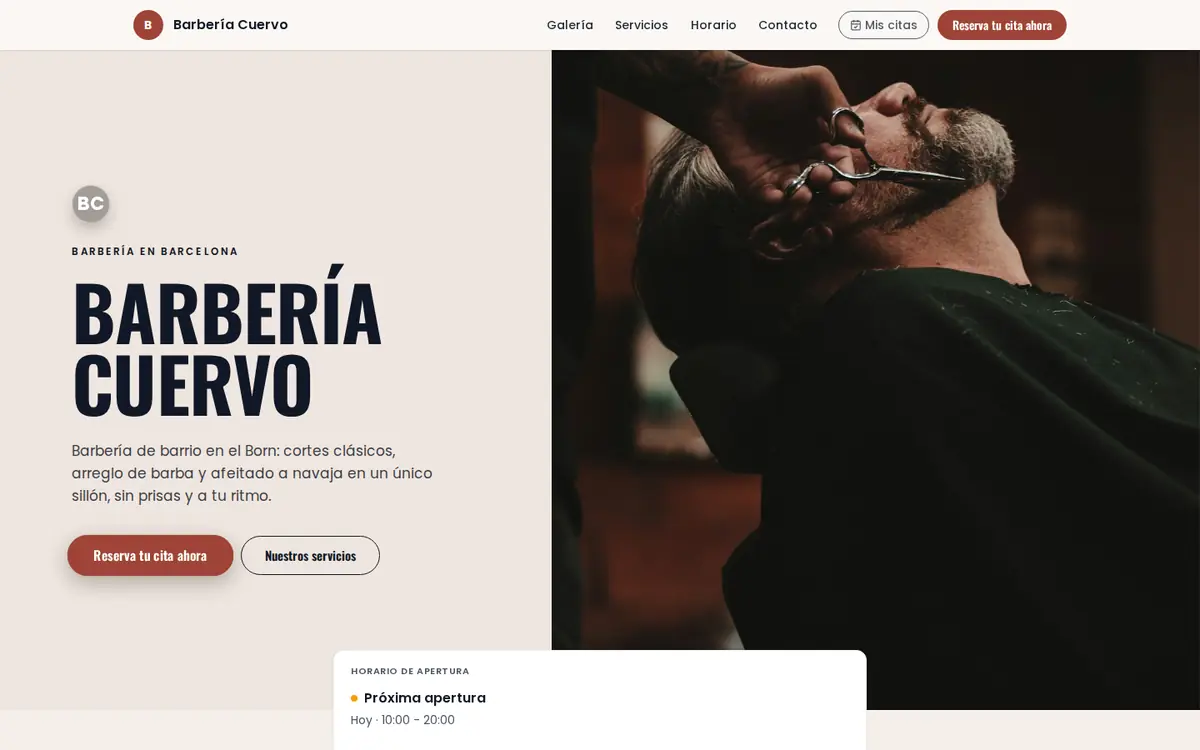 Barbería Cuervo · Barbería